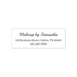 Script Makeup Studio Name Return Address Phone Zelfinktende Stempel