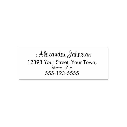 Script Makeup Studio Name Return Address Phone Zelfinktende Stempel (Design)