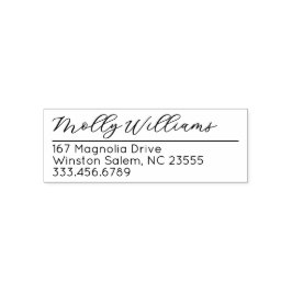 Script Makeup Studio Name Return Address Phone Zelfinktende Stempel