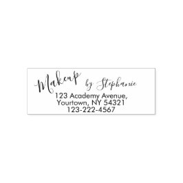 Script Makeup Studio Return Address Phone Zelfinktende Stempel
