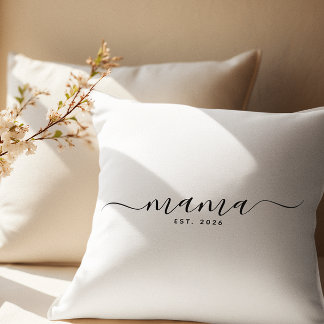 Script Mama Est Year Mother's Day Gift Kussen