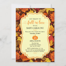  Script Maple verlaat Herfst Baby shower