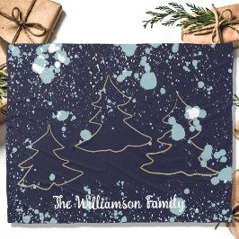 Script marine goud witte sneeuwkajuit meer huis bo fleece deken