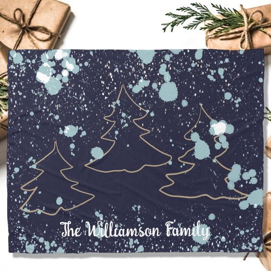 Script marine goud witte sneeuwkajuit meer huis bo fleece deken