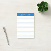 Script Medium Blue Line gepersonaliseerd Post-it® Notes (Kantoor)