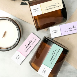 Script Medium Dune Pastelkarsletiket Labels