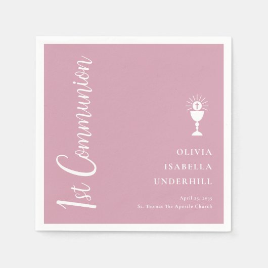 Script Meisjes 1e Communie Servet (Voorkant)