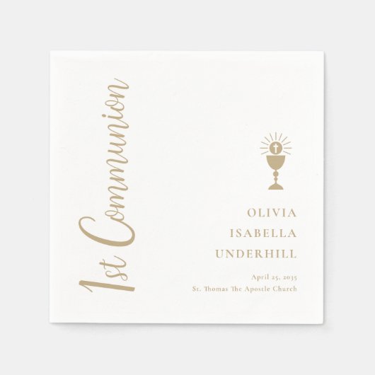 Script Meisjes 1e Communie Servet (Voorkant)