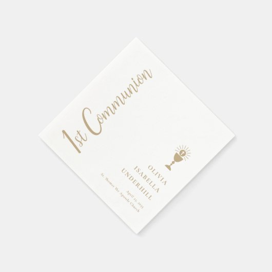 Script Meisjes 1e Communie Servet (Hoek)