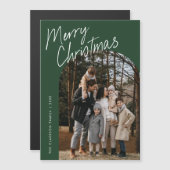 Script Merry Christmas Arch Foto Magnetische Kaart (Voorkant / Achterkant)