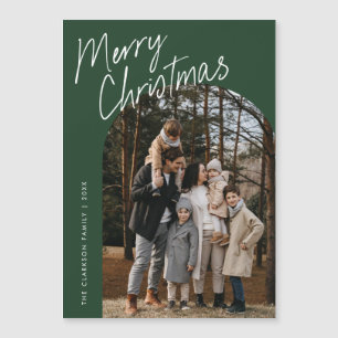 Script Merry Christmas Arch Foto Magnetische Kaart