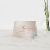 Script Merry Christmas Folded Holiday Card Feestdagen Kaart (Voorkant)