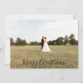 Script Merry Christmas Photo Card Feestdagenkaart (Voorkant)