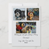 Script Merry Christmas Photo Card Feestdagenkaart (Achterkant)