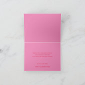 Script Merry Christmas Pink Red Feestdagen Kaart (Binnen)