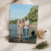 Script Merry Everything Coastal Kerstfoto Feestdagenkaart