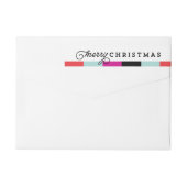 Script Merry kerst | Omslag rond retourlabel (Achterkant)