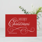 Script Merry Kerstfeestay Kaart (Staand voorkant)