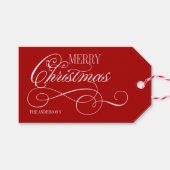 Script Merry Kerstfeestdag Cadeaulabel (Voorkant (Horizontaal))