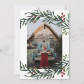 Script Merry kerstgrenery-foto Feestdagenkaart (Achterkant)