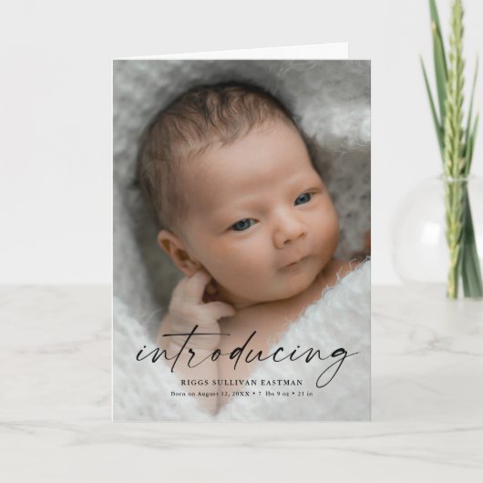 Script met babyfoto bedankkaart (Voorkant)