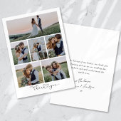 Script met Heart Multi Photo Wedding Bedankkaart