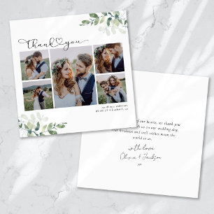 Script met Heart Multi Photo Wedding Kaart