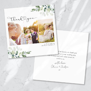 Script met Heart Multi Photo Wedding Kaart