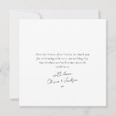 Script met Heart Photo Wedding Bedankkaart (Achterkant)