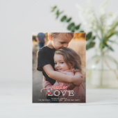 Script met liefde versturen Cute foto Valentijnsda Briefkaart (Staand voorkant)