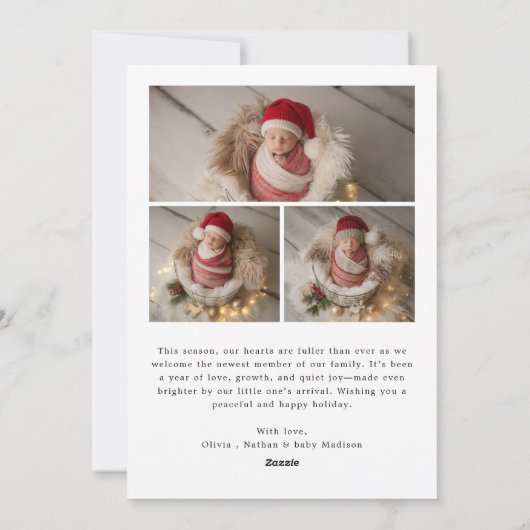 Script mijn eerste kerst Baby aankondiging Kaart (Achterkant)