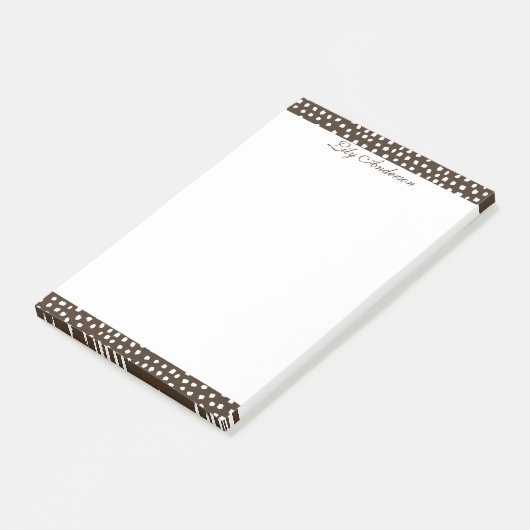 Script Mini Bruin gespikkeld  Post-it® Notes (Schuin)