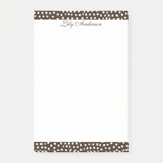 Script Mini Bruin gespikkeld  Post-it® Notes (Voorkant)