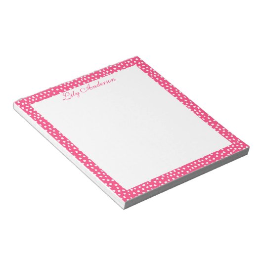 Script Mini gespikkelde Fusia Notitieblok (Schuin)
