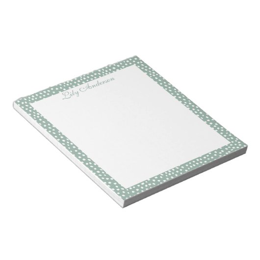 Script Mini gespikkelde Minty Notitieblok (Schuin)
