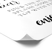 Script Minimale Mimosa Bar Bord Poster (Hoek)