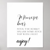 Script Minimale Mimosa Bar Bord Poster (Voorkant)