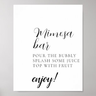 Script Minimale Mimosa Bar Bord Poster