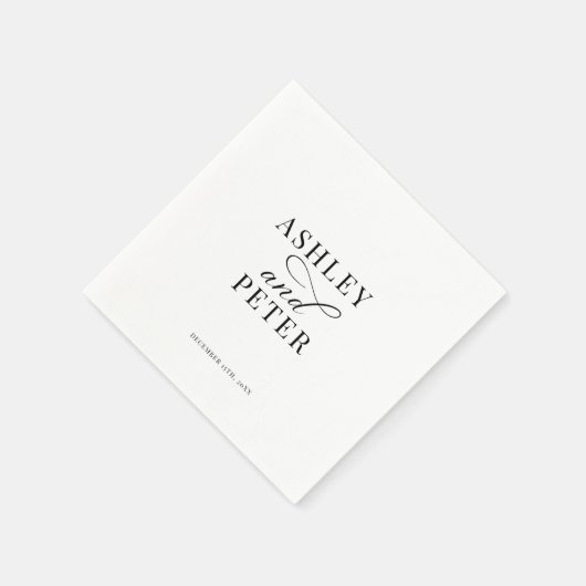 Script Minimalist Classic Wedding Servet (Hoek)