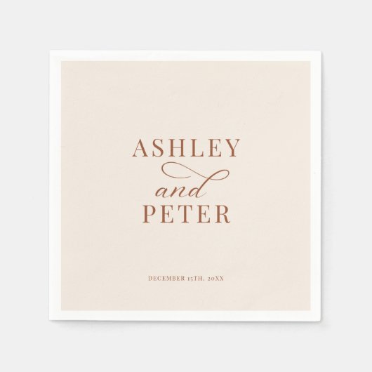 Script Minimalist Classic Wedding Servet (Voorkant)