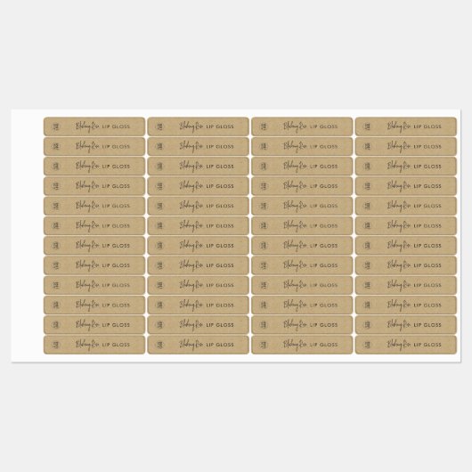 Script Minimalist Donkergrijs Kraft-productlabel Labels (Vel)