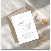 Script Minimalist Elegante Namen Black Wedding Kaart