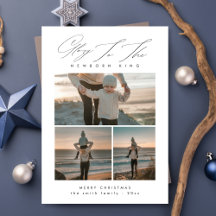 Script Minimalist Glory Family 3 Foto Kerstmis