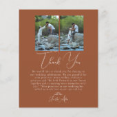 Script Minimalist Photo Collage Thank You Cards (Achterkant)
