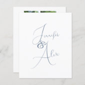Script Minimalist Photo Collage Thank You Cards (Voorkant / Achterkant)