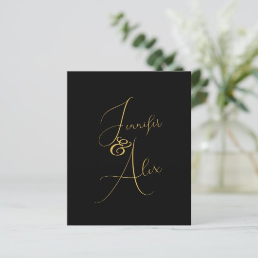 Script Minimalist Photo Collage Thank You Cards (Staand voorkant)