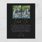 Script Minimalist Photo Collage Thank You Cards (Achterkant)