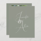 Script Minimalist Photo Collage Thank You Cards (Voorkant / Achterkant)