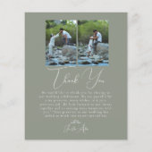 Script Minimalist Photo Collage Thank You Cards (Achterkant)