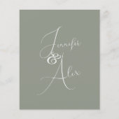 Script Minimalist Photo Collage Thank You Cards (Voorkant)